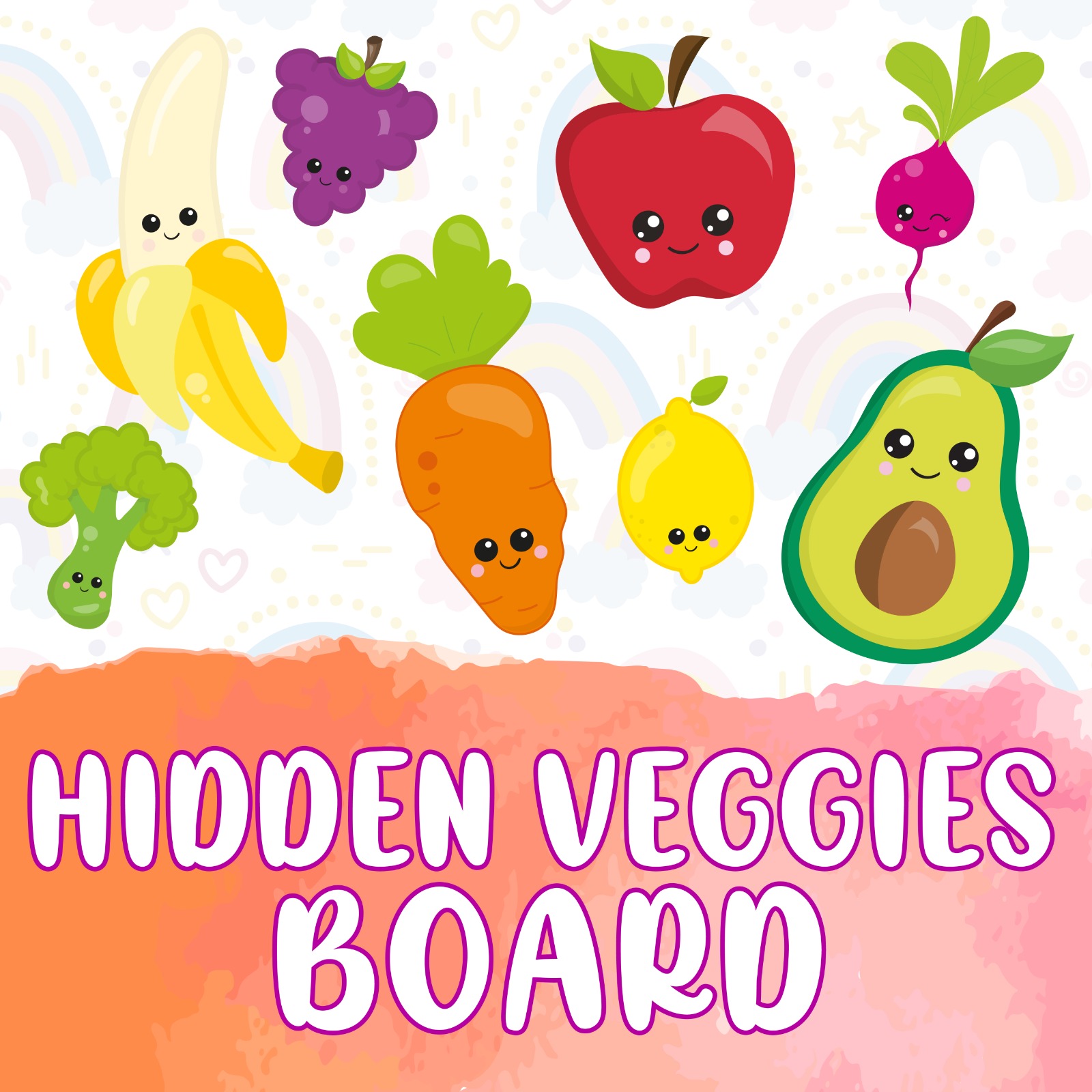 Veggies & Fruits Hidden Board